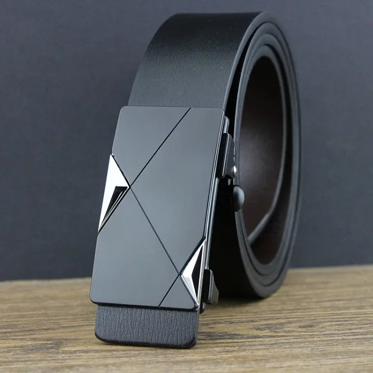 Men Belt Work Business Genuine Leather Casual Designer Belts Simplicity Fashion Dress belt for man Automatic Buckle StrapsZD2204