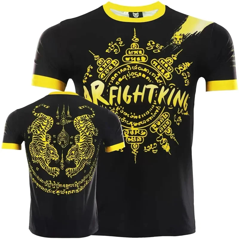 New Summer 3D Muay Thai Boxing Printed T-Shirt Fashion Sports Gym Short Sleeve Men'S Cool Hip Hop Clothing Men'S TShirt Top