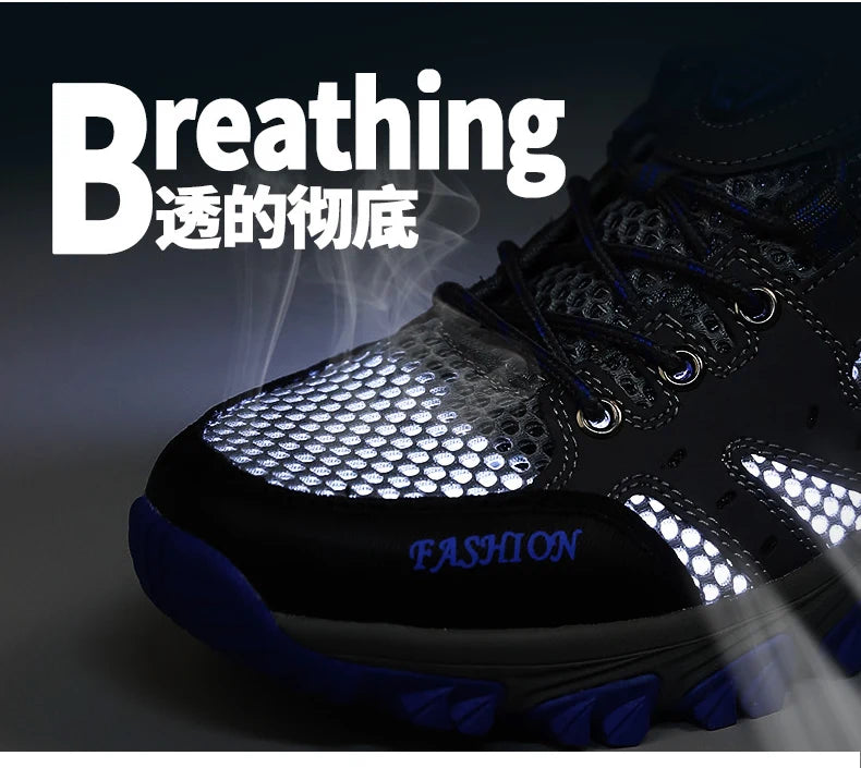 2025 Hiking Shoes for Men Non-slip Trekking Sneaker Spring Summer Breathable Rock Climbing Shoes Men Sport Outdoor Sneakers Man