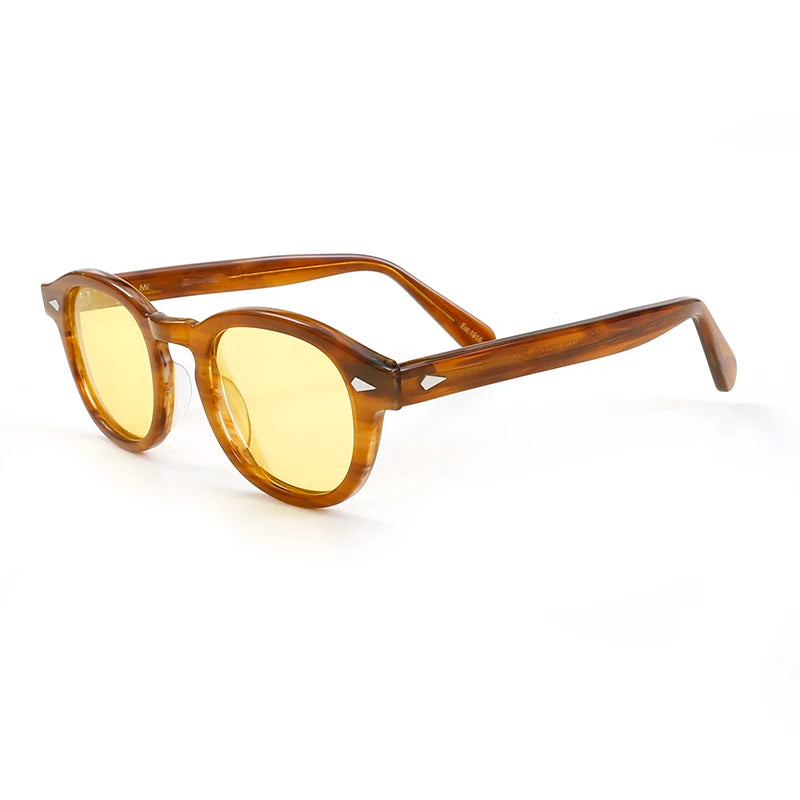 Men's Sunglasses Woman Johnny Depp Polarized Sun Glasses Acetate Frame Luxury Brand Vintage Driver's Shade