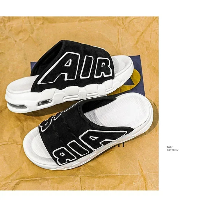 Men's Slippers 2025 Summer New Casual Slippers Fashion Air Cushion Sports Slippers for Men Non Slip Beach Shoes Designer Slides