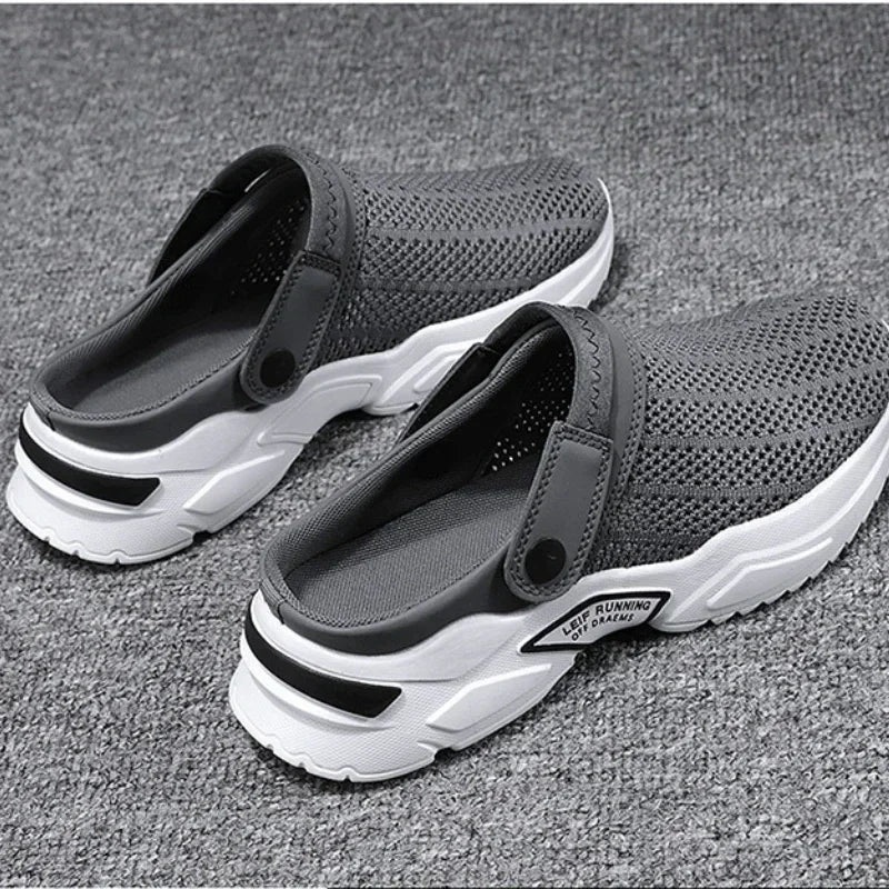 Men Sandals Platform Sandals Designer Mesh Mules Breathable Padded Beach Slippers 2024 Slip on Lightweight Men Sneakers