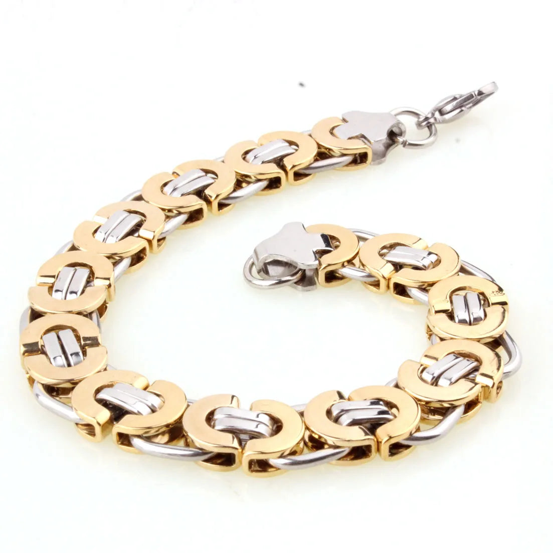 Factory Price! Fashion Men Bracelets Jewelry Punk Retro Byzantine Style Stainless Steel Bracelet Chains&Links Cool Party Gift