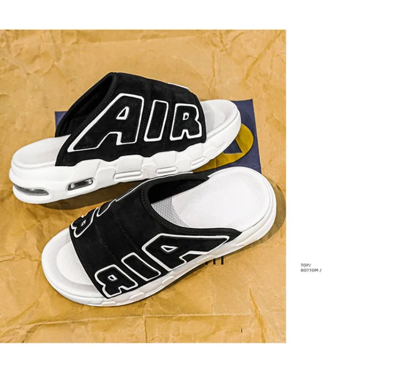 Men's Slippers 2025 Summer New Casual Slippers Fashion Air Cushion Sports Slippers for Men Non Slip Beach Shoes Designer Slides
