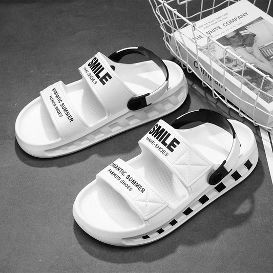 Men's outdoor slippers Men's comfortable beach shoes Fashion men's waterproof light shoes Men's summer simple EVA slippers