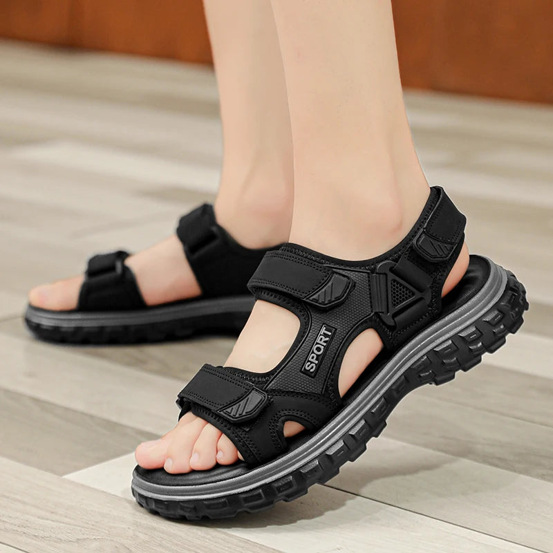 Sandals men summer fashion new style outdoor wear soft sole wear-resistant anti slip anti odor breathable dual-use beach sandals