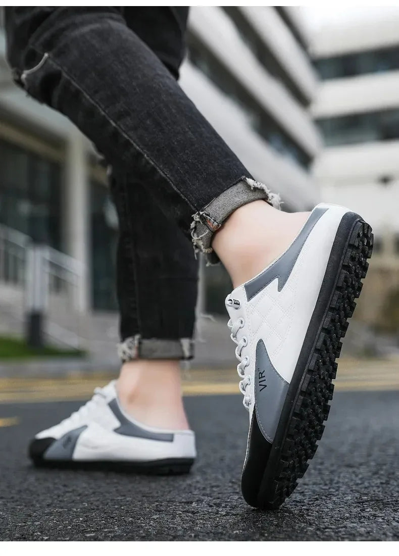 Summer Slippers for Men Trendy Men's Flat Bottom Casual Shoes Soft Sole Support Shoes Men's Sneakers