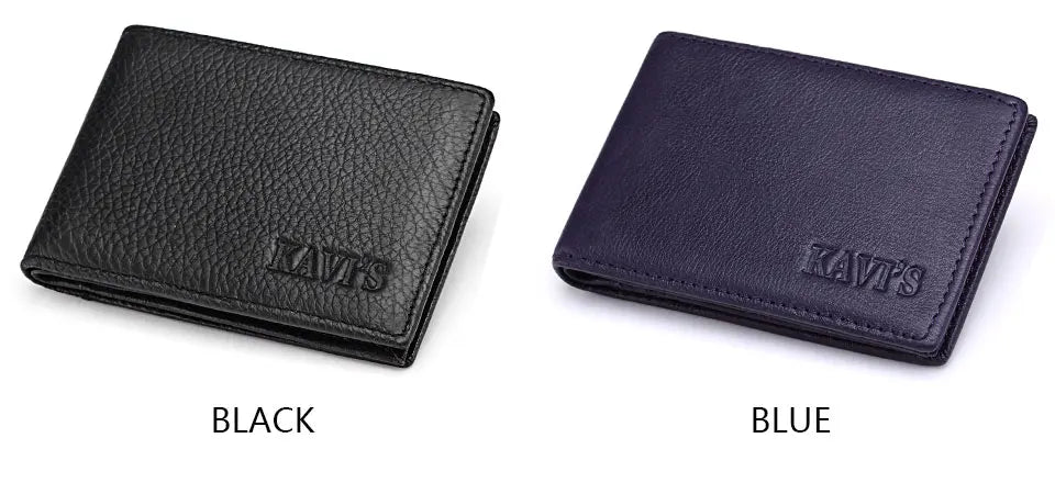 Genuine Leather Portable Slim Wallet for Men Mini Credit Card Holder Thin Small Card Organizer Purse Driver's License Money Bag