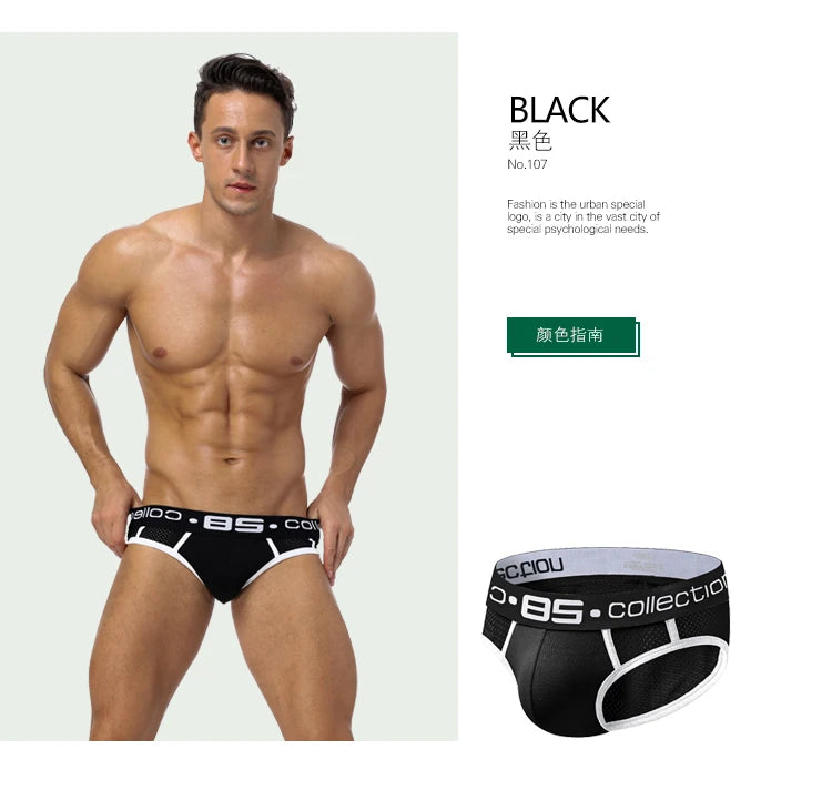 Men Underwear Mesh Qucik-Dry Sexy Men Briefs Breathablen Men Slip Cueca Male Panties Underpants Briefs Spring Summer
