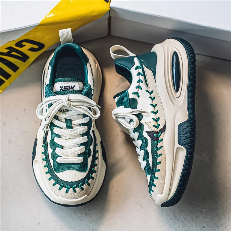 Trendy Men Sneakers Luxury Chunky Casual Sneakers For Man Height Increasing Dad Shoes Breathable Sports Shoes Male Sneakers