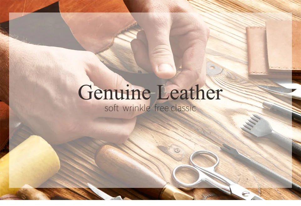 HUMERPAUL Wholesale Wallet for Men Real Leather Slim Tri-Fold Purse with ID Window and RFID Blocking Credit Card Holder