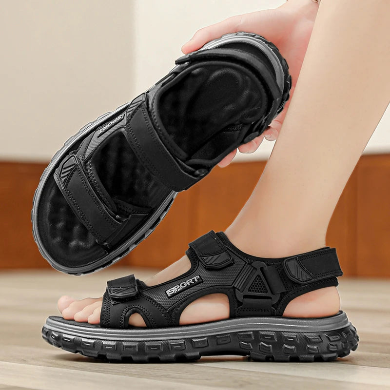 Sandals men summer fashion new style outdoor wear soft sole wear-resistant anti slip anti odor breathable dual-use beach sandals