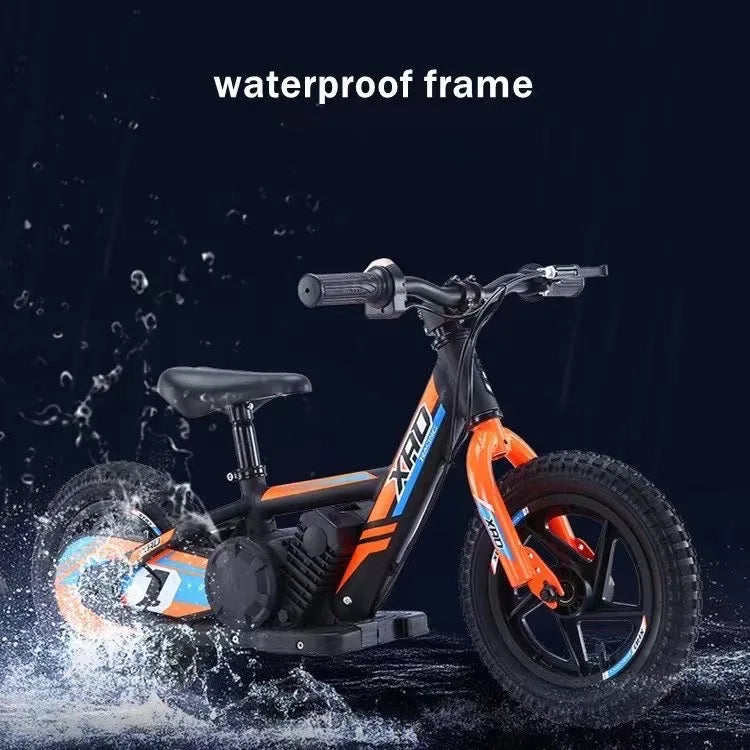 12-inch Children's Electric Bicycle Outdoor Off-road Portable Shock-absorbing Scooter