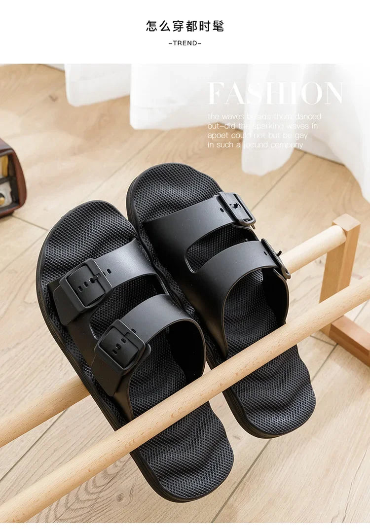 Slippers for Men In Summer Outdoor Wear Home Use Couples Indoor Soft Soles Bathrooms Non-skid Extra Large 4849 Sandals Slippers