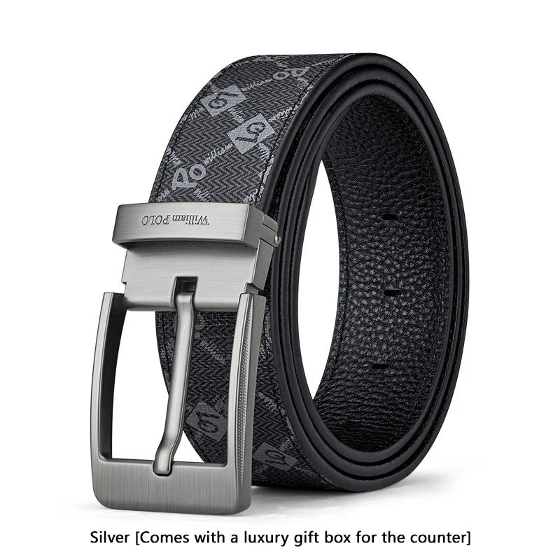 New men's pin - buckle belts, trendy business - casual and high - end belts for young men