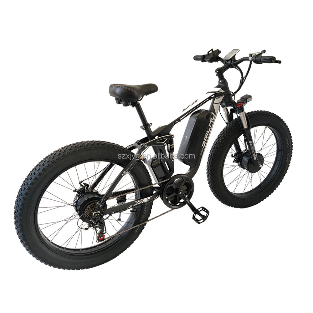 Electric Mountain Bike Dual Motor 2000W 16AH 22.4AH  City Road Bicycle 48V 26inch Fat Tire Adult E Bike  MTB