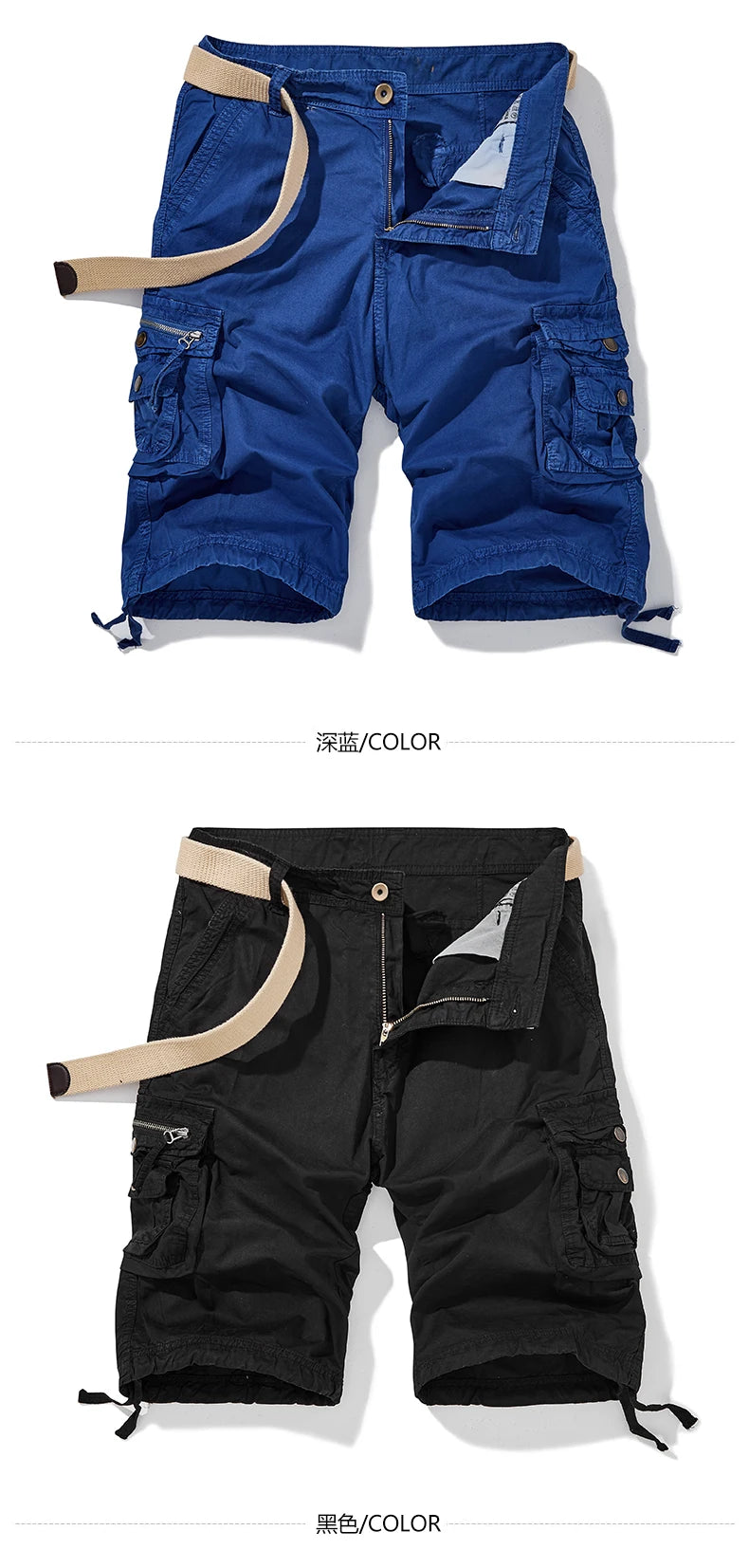 Shorts Male Slim Workout Shorts Lightweight Outdoor Mens Casual Hiking Cargo Fishing Short Pants Summer Quick Drying Work Shorts