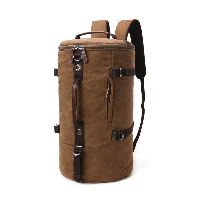 2025 Fashion Large Man Travel Bag Mountaineering Backpack Male Luggage Canvas Bucket Shoulder Army Bags For Boys Men Backpacks