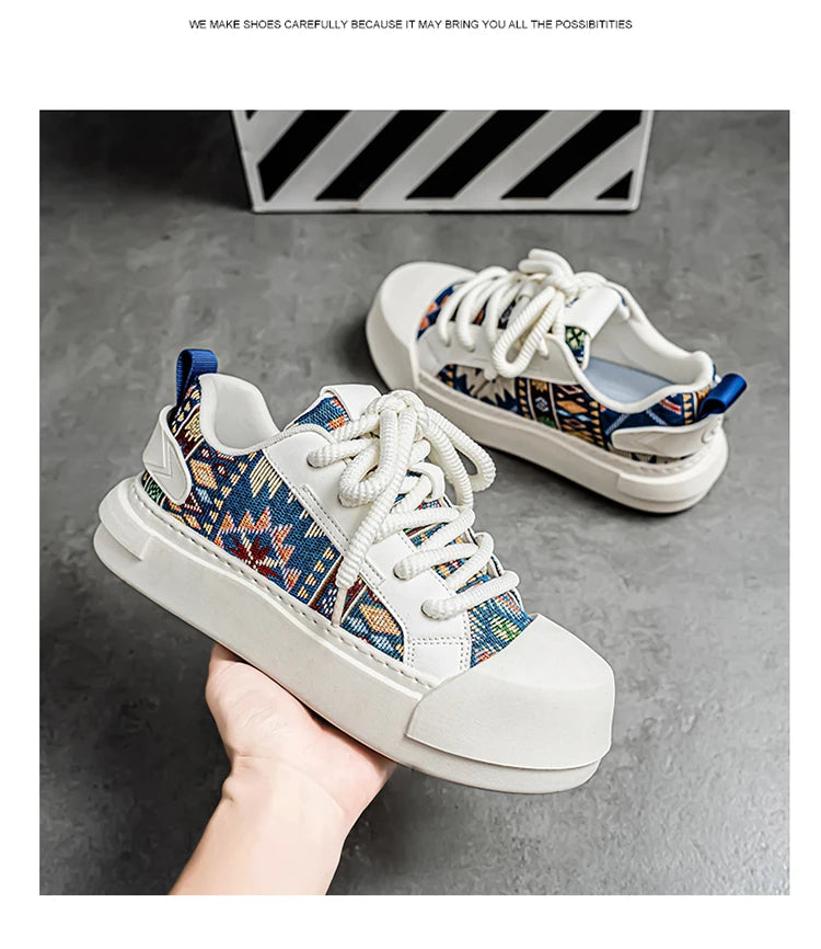 Trendy Street Style Lace Up Sneakers for Men Outdoor Activities Shoes Обувь Skate Shoes for Men Comfy Non Slip Casual Sneakers