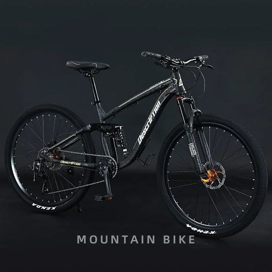 -For Customized 26 27.5 Inch Carbon Steel Green MTB Variable Speed Oil Disc Brake Suspension Fork Mountain Bicycle Road Bikes