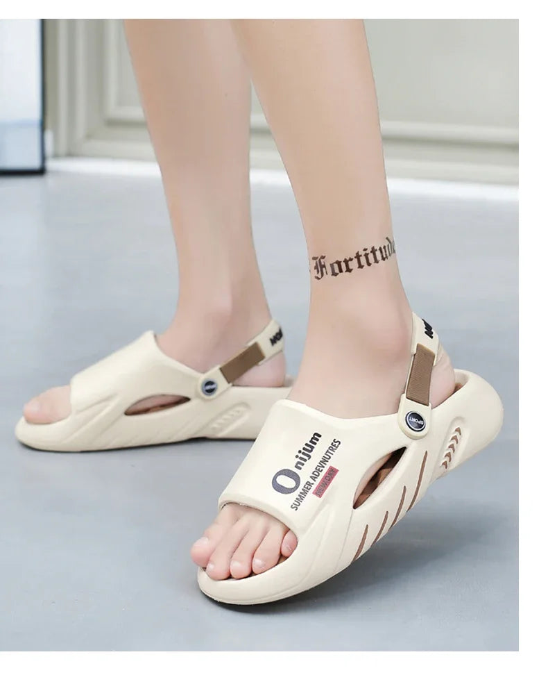 Slippers for Men Sandals 2024 Trending Mens Sandals Genuine Leather Men's Summer Shoes Men Sandel Men's Casual Sandal Slipers