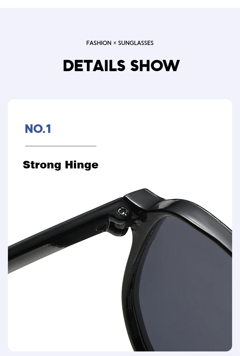 6pcs Combination Fashion Rivet Double Beam Men's Sunglasses Pilot Sun Glasses Cross-border Riding Driving