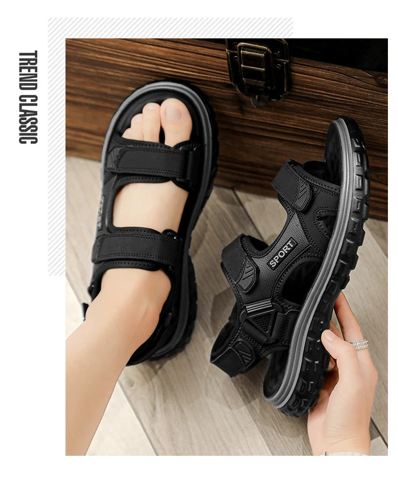 Sandals men summer fashion new style outdoor wear soft sole wear-resistant anti slip anti odor breathable dual-use beach sandals