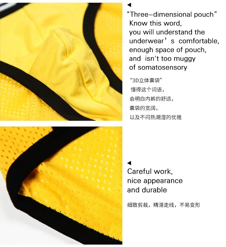 Men Underwear Mesh Qucik-Dry Sexy Men Briefs Breathablen Men Slip Cueca Male Panties Underpants Briefs Spring Summer