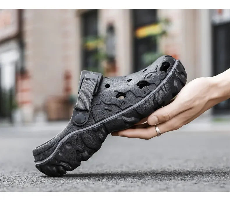Men's Sandals Summer Clogs Non Slip Beach Trend Casual Sandals Breathable Thick Bottom High Quality Hole Shoes Big Size 45 46 47