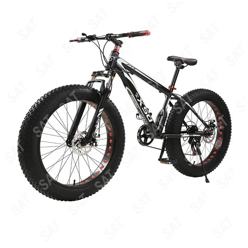 -For 26 X4.0 Fat Tire Men Desert Snow Bike Dual Disc Brake Variable Speed Thick Tire Bicycle