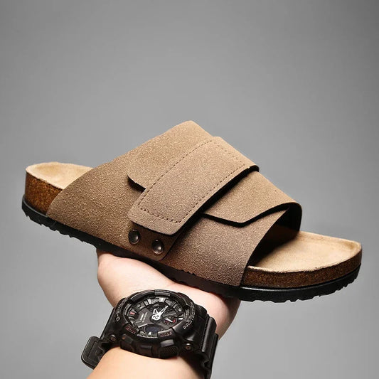 Man's Leather Sandal for Men Beach Sandals Men 2025 Designer Men's Shoes Men's Comfortable Slipper Original Brands Shoes Summer