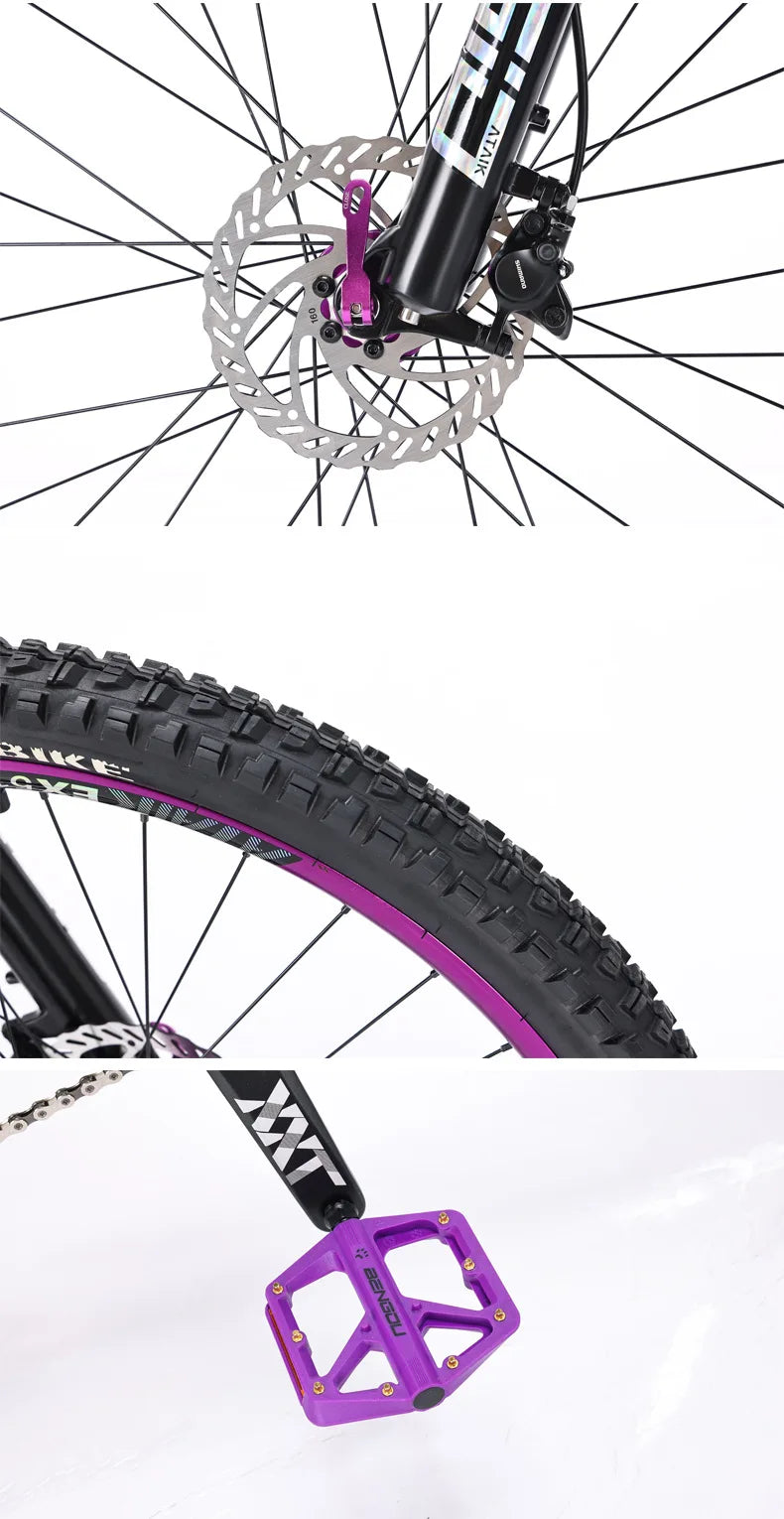 Manufacturer 26/27.5 inch downhill mountain bike aluminum alloy soft tail oil brake shock absorber mountain bicycle