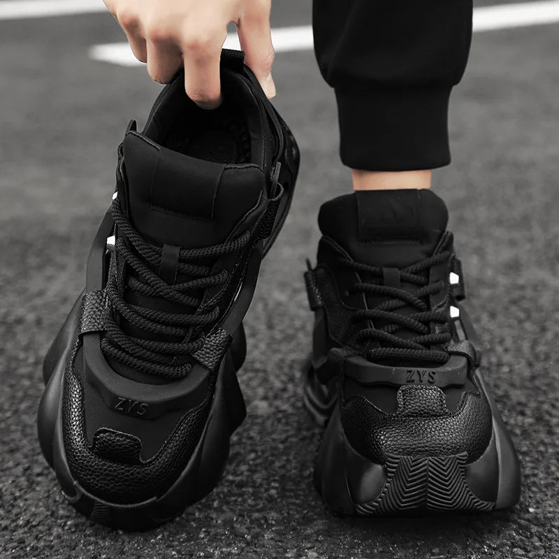 Men's Shoes Luxury Casual Breathable Sneakers for Men Comfortable Low Top Platform Boots for Men Height Increasing Sneakers