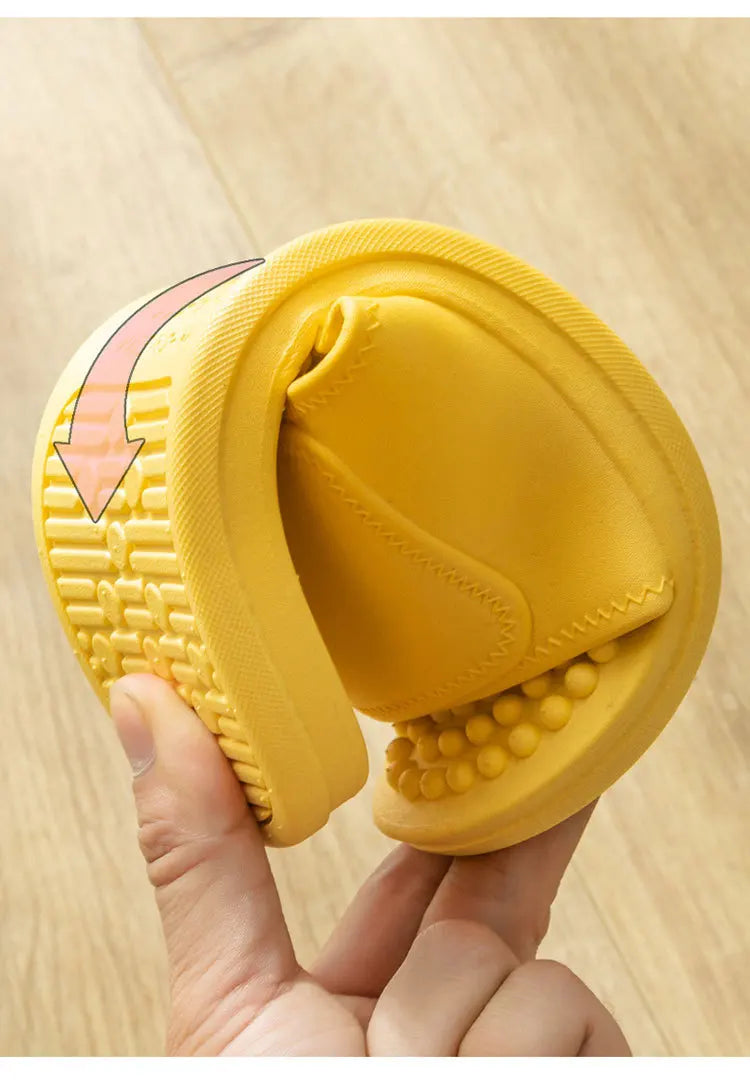 Women Men Foot Massage Slippers Indoor Bathroom Non-slip Soft Slides Comfort Flats Couples Home Relief Feet Health Care Shoes