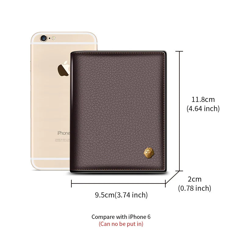 LAORENTOU Men Genuine Leather Wallet Small Card Holder Wallet Gift for Husband,  Boyfriend