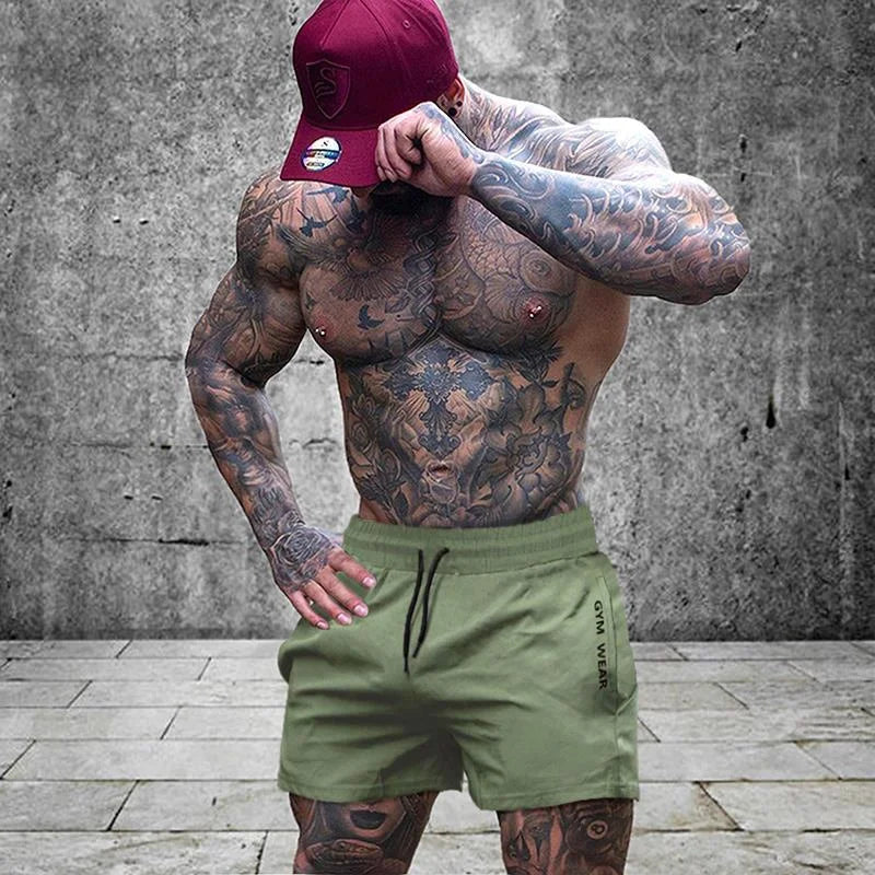 2024 Summer Gym Fitness Men's Shorts Sweatpants Thin Fashion Men Marathon Running Shorts Sports Breathable Training Pants