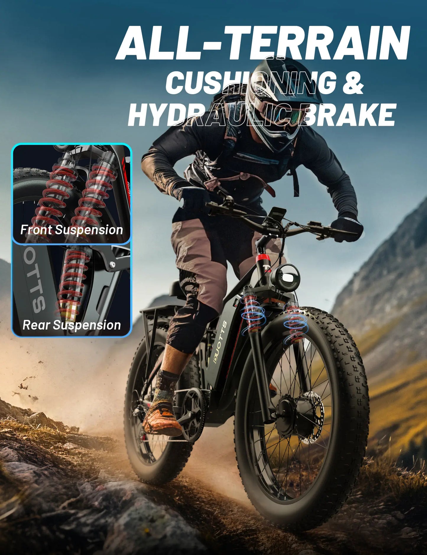 Duotts S26 1000*2 Dual Motor Electric Bike with 48V 20AH Lithium Battery Snow Mountain 26inch Fat Tire for Adults