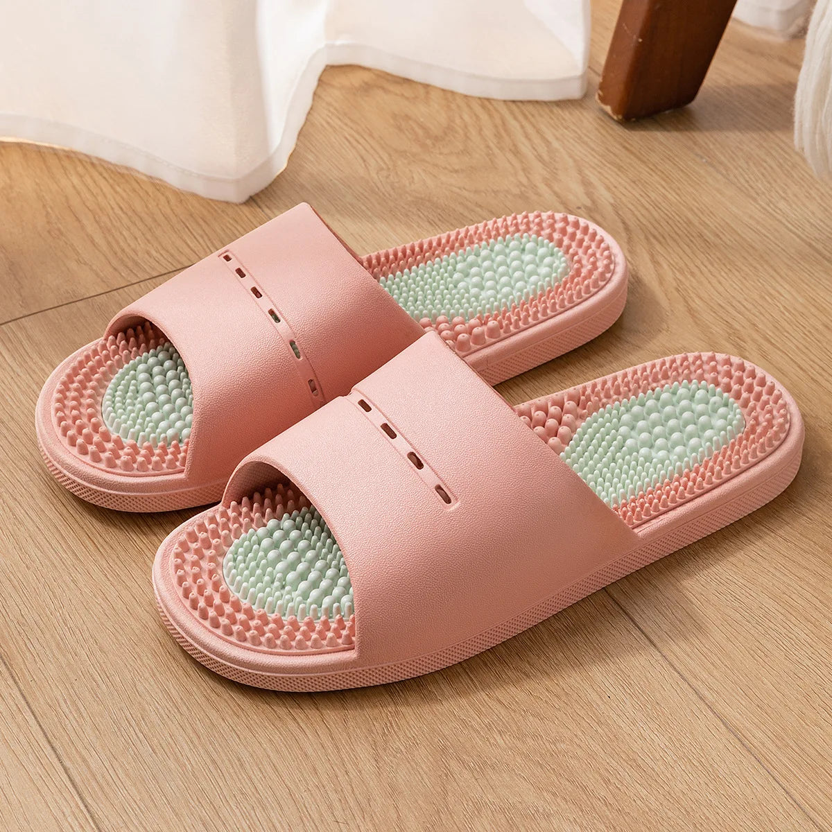 Home Slippers Men Women Massage Slides Summer Beach Sandals Casual Flip Flops Indoor Outdoor Shoes Bedroom Bathroom Flats