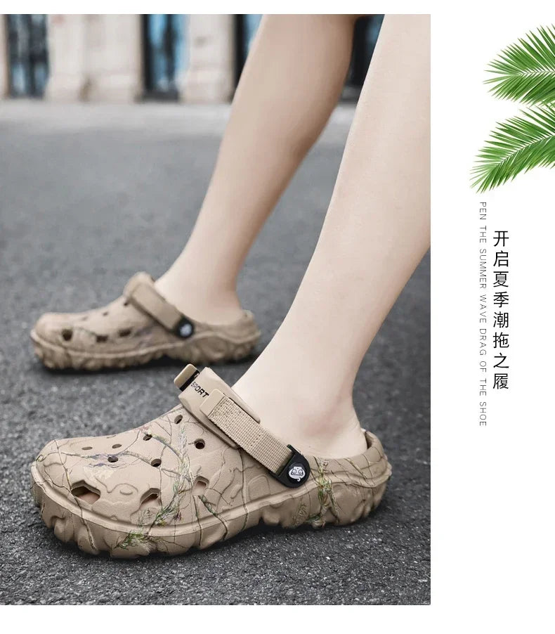 Flat Sandals Men Shoes 2024 Slippers Men Garden Platform Sandals Man Summer Sandals Male Sneakers Outdoor Flip Flops Home Clogs