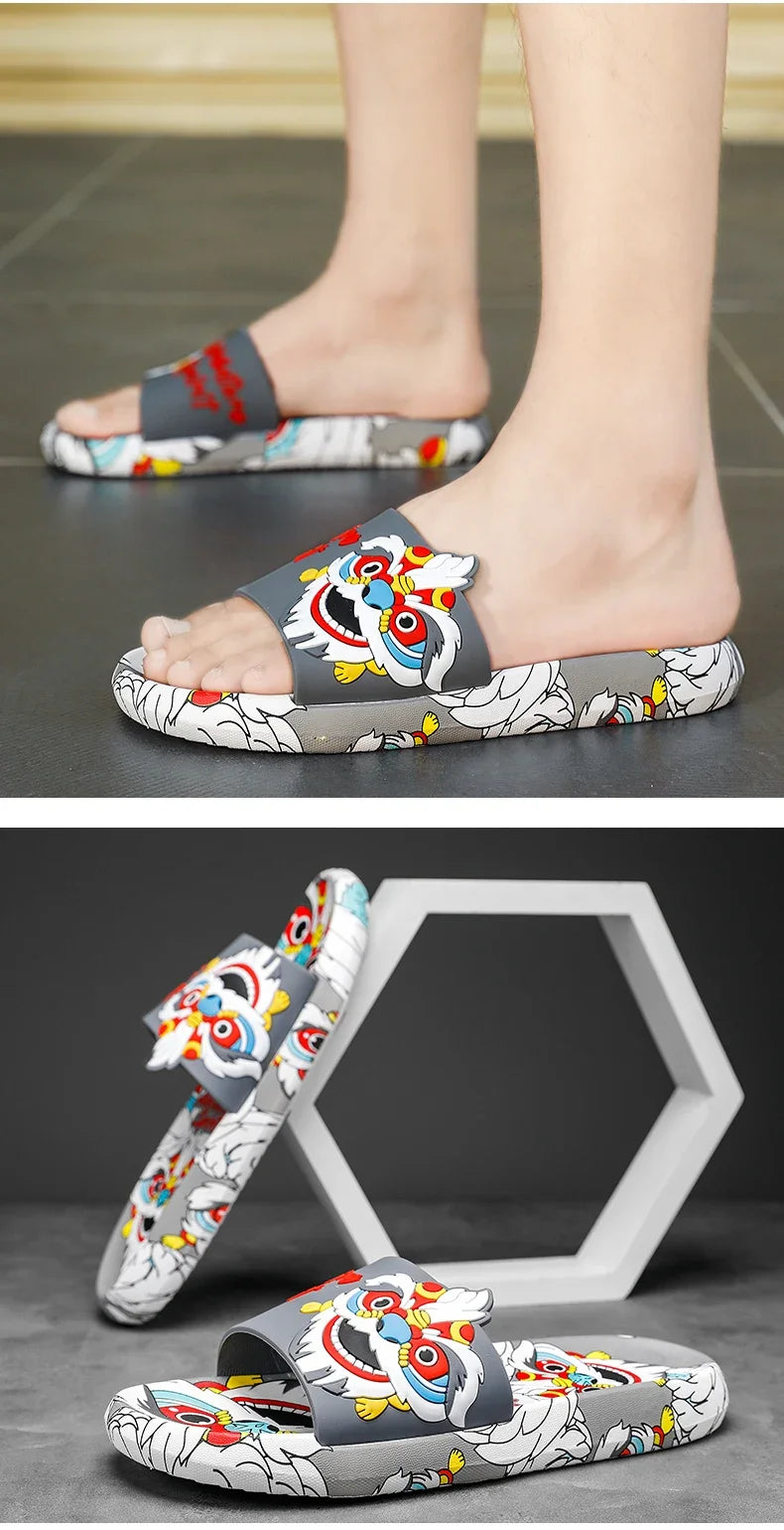 Luxury Brand Slippers for Men Comfortable Man Sandal Men's Summer Slippers Walk Around Home Male Slipper Male Shoes Sneakers