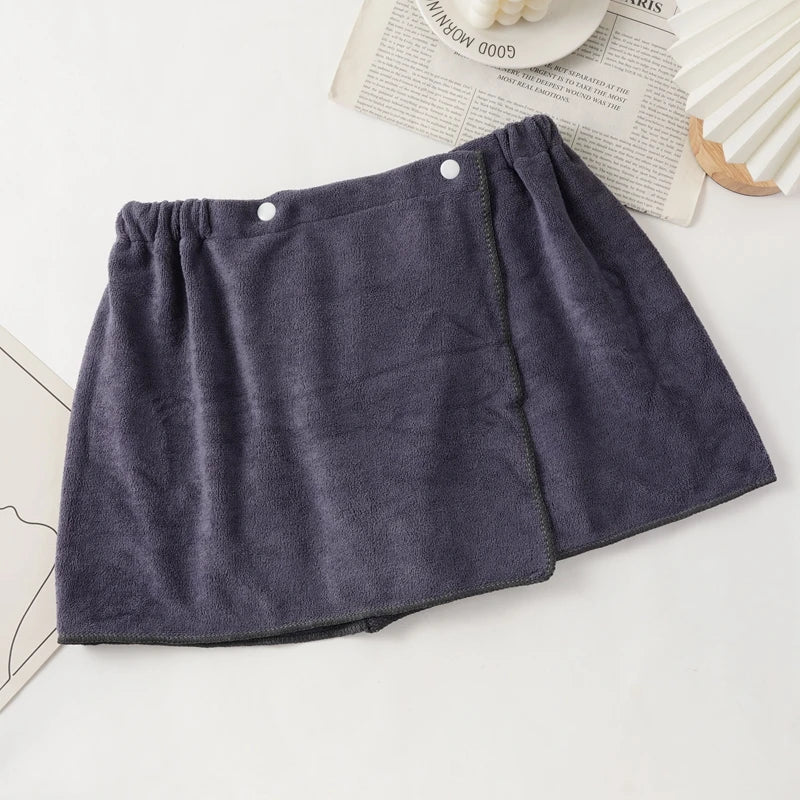 Men's Bath Towel Boxers Briefs Sexy Shorts Can Absorb Water and Wear Externally Underwear Underpants with Buckle Summer Panties