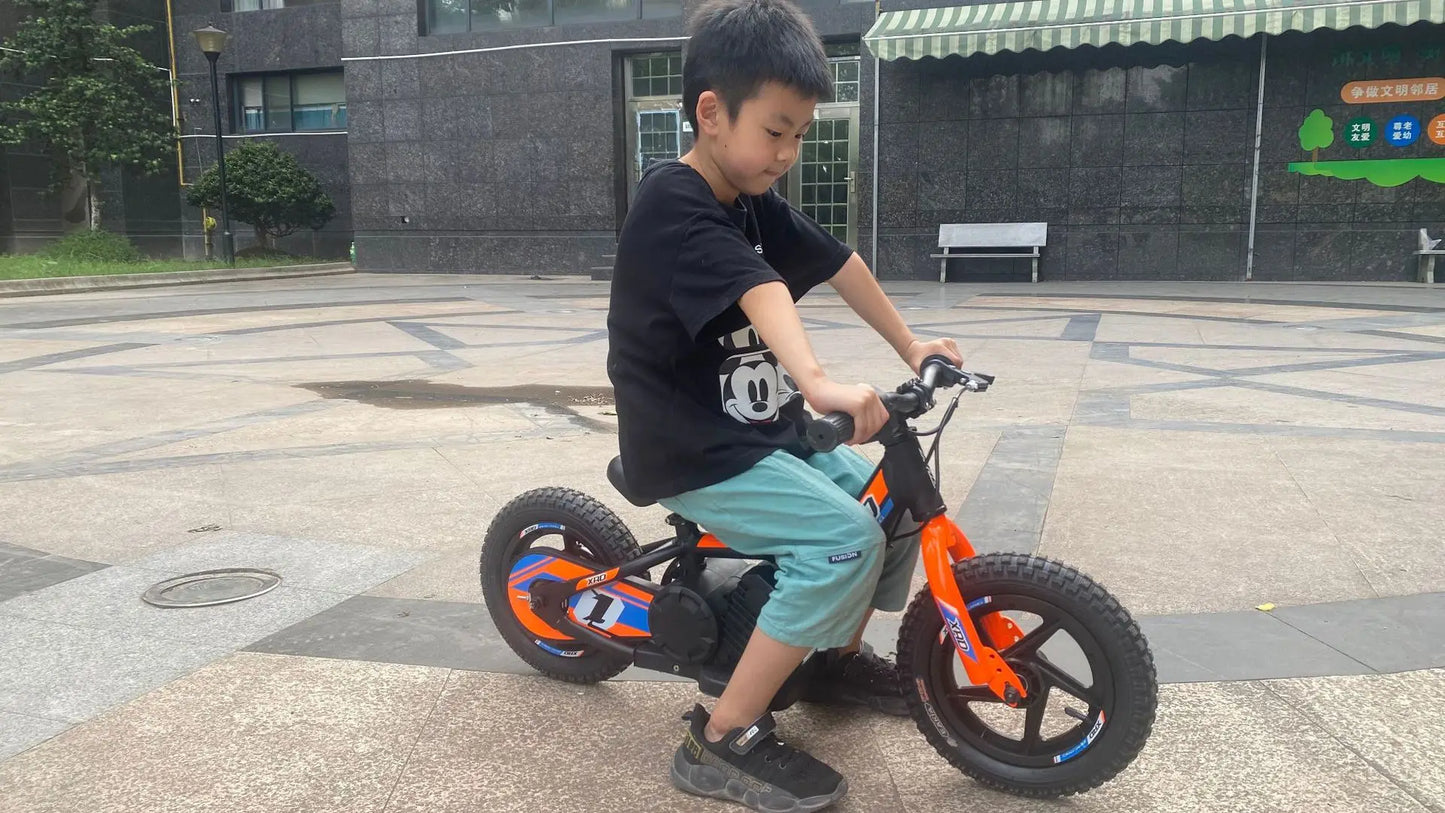 12-inch Children's Electric Bicycle Outdoor Off-road Portable Shock-absorbing Scooter