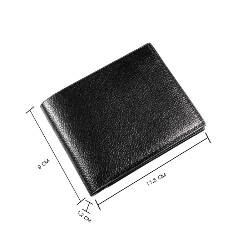 Men's Wallet PU Leather Premium Wallets Fashion Solid Color Coin Multi-Card Purses Money Bag Short Black Walet Cartera Hombre