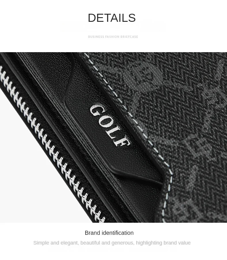 GOLF Long Wallet for Men Leather Male Clutch Bag Purse Wallet Wrist Bag Credit Card Organizer Hand Bags Money Clip Minimalist