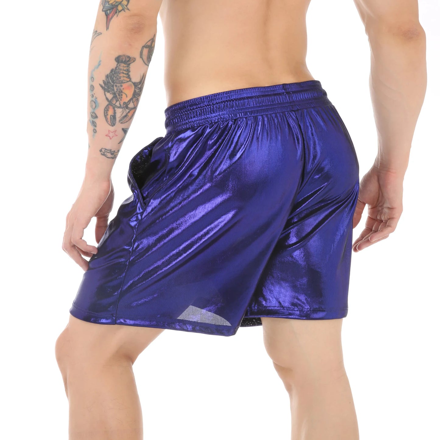 Casual Shorts Men's Running Sports Shorts Man Shiny Gym Fitness Basketbal Sportswear Ultra-thin Short Pants Jogging Sweatpants