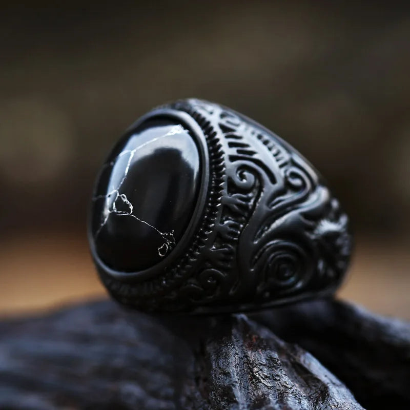 New Copper Material Open Adjustable Ring Amber Gemstone Personality High Jewelry Fashion Luxury Business Men's High-end Ring