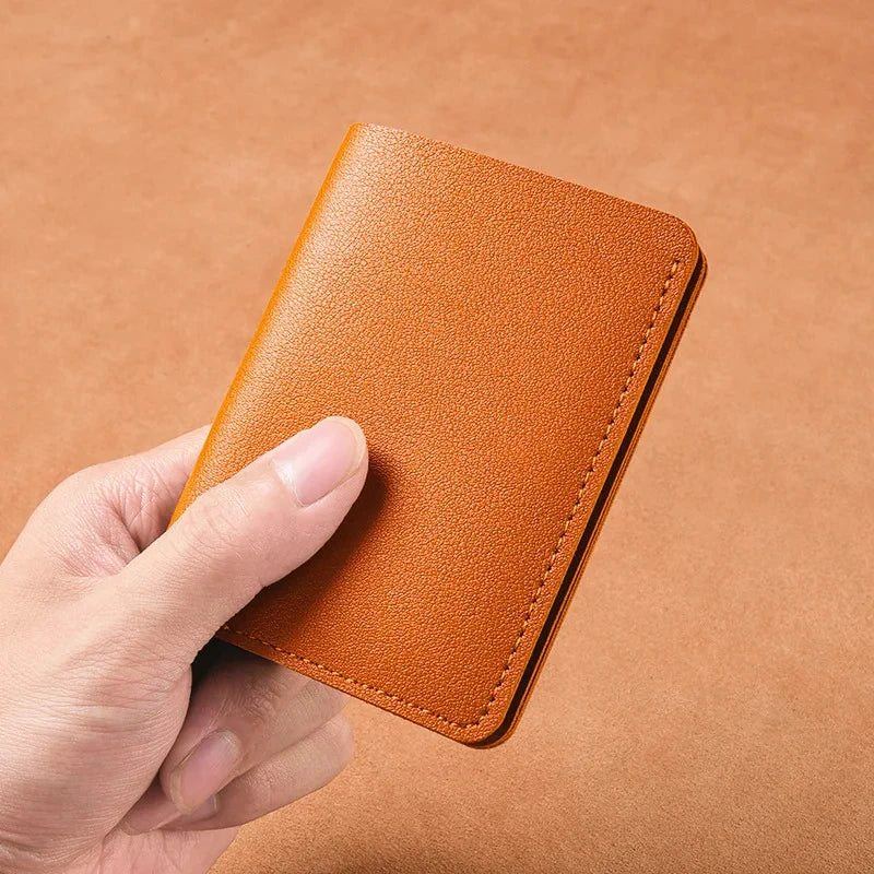 Classic Designer PU Leather Small Wallet for Men Short Simple Women's Purse Fashion Ultra Thin Credit Card Bag Coin Purse