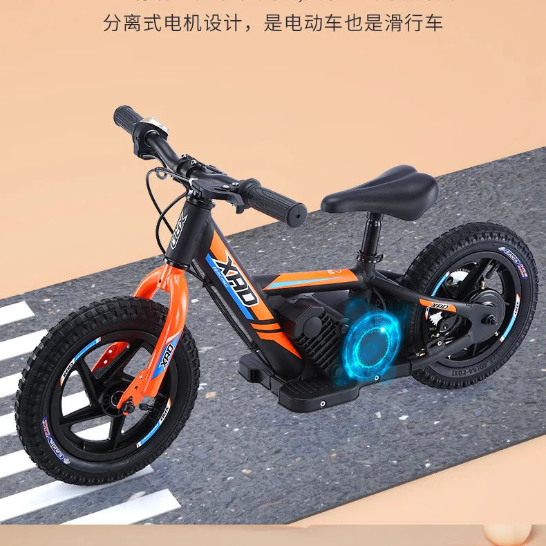 12-inch Children's Electric Bicycle Outdoor Off-road Portable Shock-absorbing Scooter
