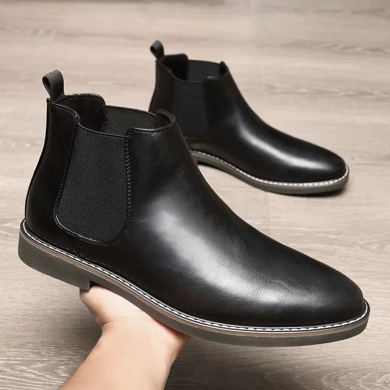 40~46 Men Chelsea Boots Brand Retro Comfortable 2024 Fashion Men Boots