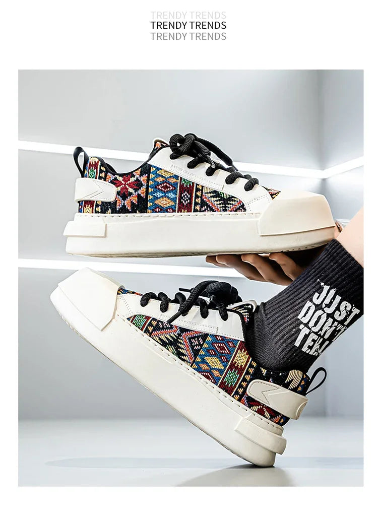 Trendy Street Style Lace Up Sneakers for Men Outdoor Activities Shoes Обувь Skate Shoes for Men Comfy Non Slip Casual Sneakers